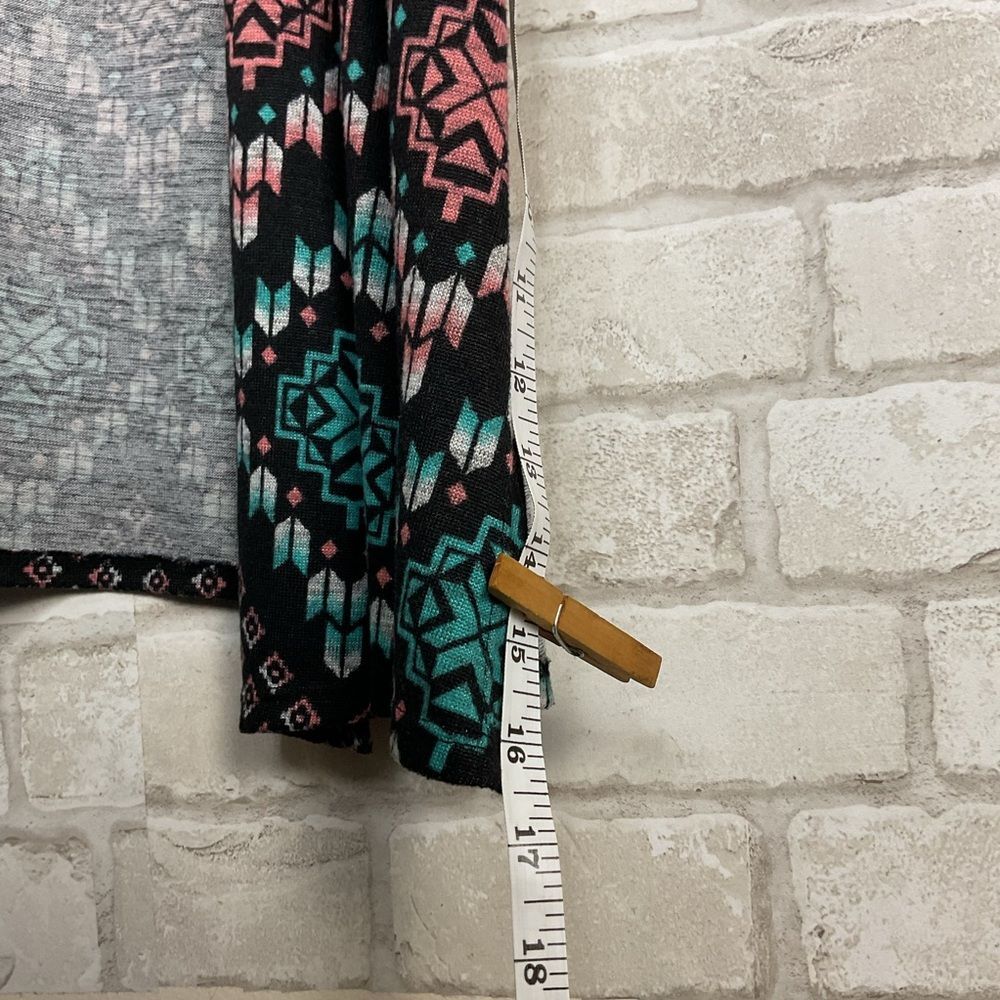 Vibrant Patterned Open Front Cardigan - Picture 11 of 12